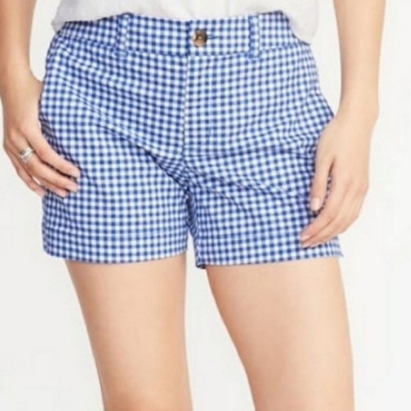 Old Navy Preppy Pinup Cotton blue gingham shorts size 6 - Picture 9 of 9